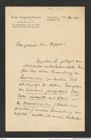 Nachlass Franz Steindachner, Brief von P. Pappenheim an Franz Steindachner (23.05.1910), Inv.Nr. 382.06, Seite 1
